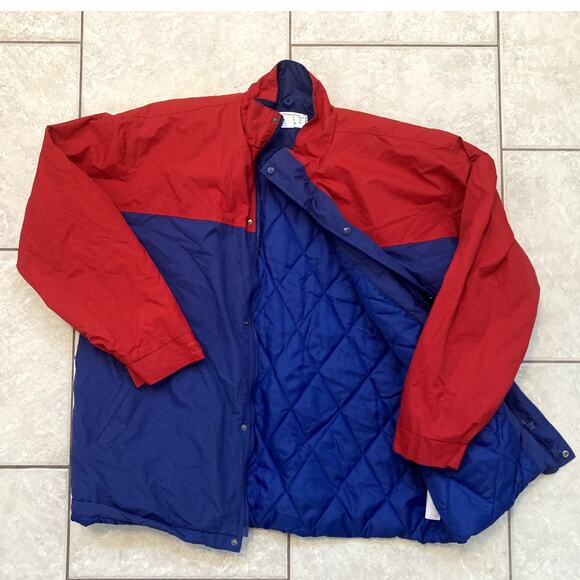 Disneyland Ski Jacket Cast Member Anorak Unisex XL Quilted Blue Red Theme Park - Picture 3 of 9